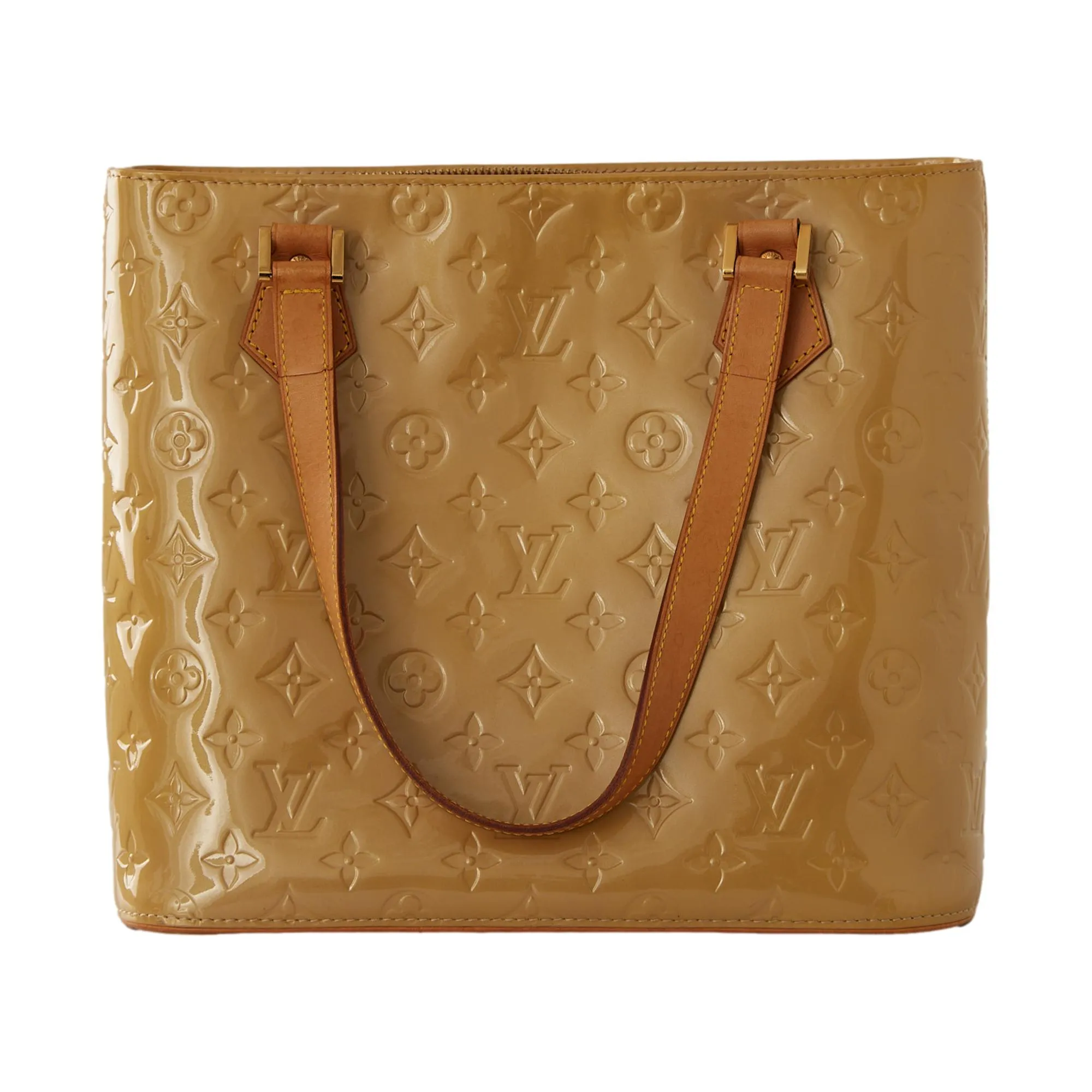 Louis Vuitton Yellow Monogram Vernis Shoulder Tote