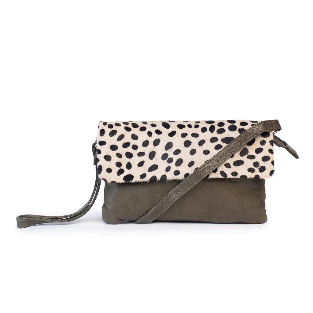 Lucie Leather Clutch/Bag - Pony