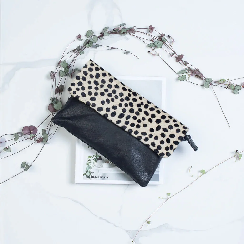 Lucie Leather Clutch/Bag - Pony