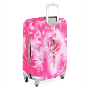 Luggage cover with Gymnast print