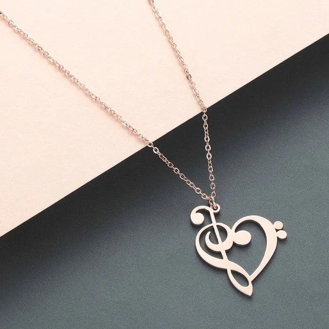 Luxury Gold Heart Pendant Necklace Women Link Chain Women Party Jewelry