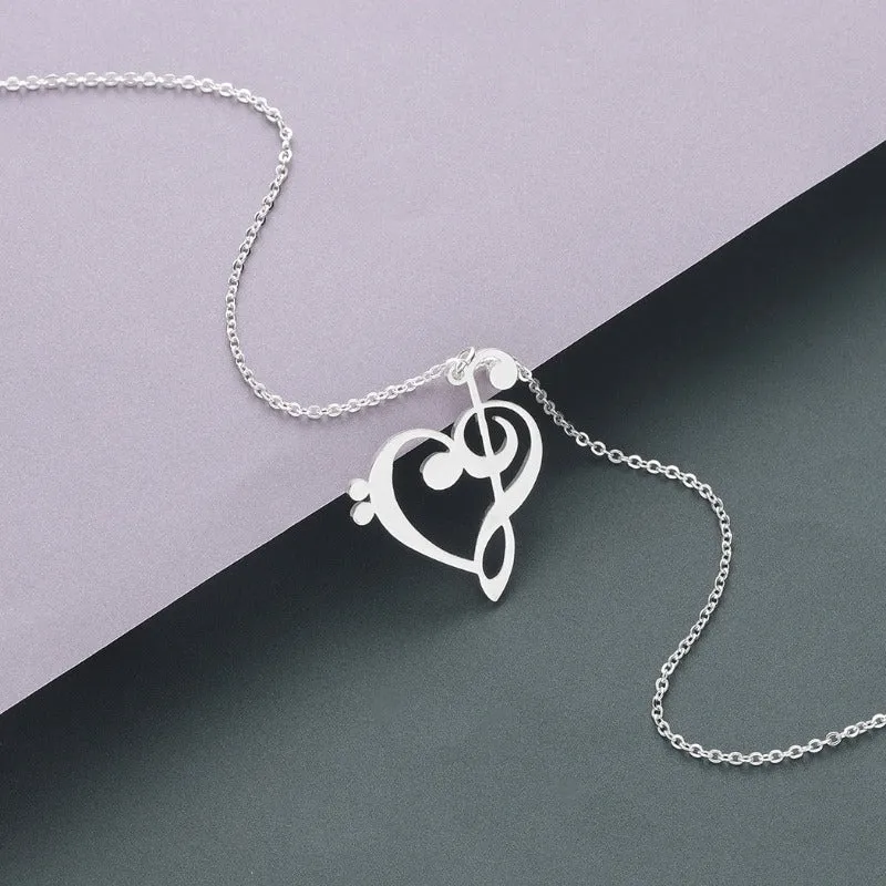 Luxury Gold Heart Pendant Necklace Women Link Chain Women Party Jewelry