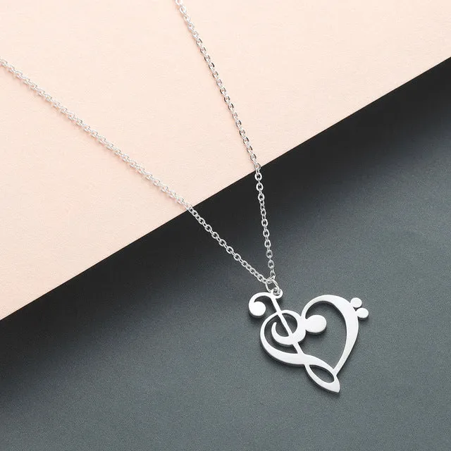 Luxury Gold Heart Pendant Necklace Women Link Chain Women Party Jewelry