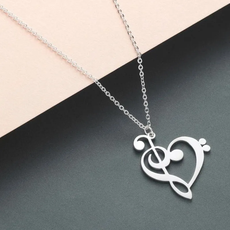 Luxury Gold Heart Pendant Necklace Women Link Chain Women Party Jewelry