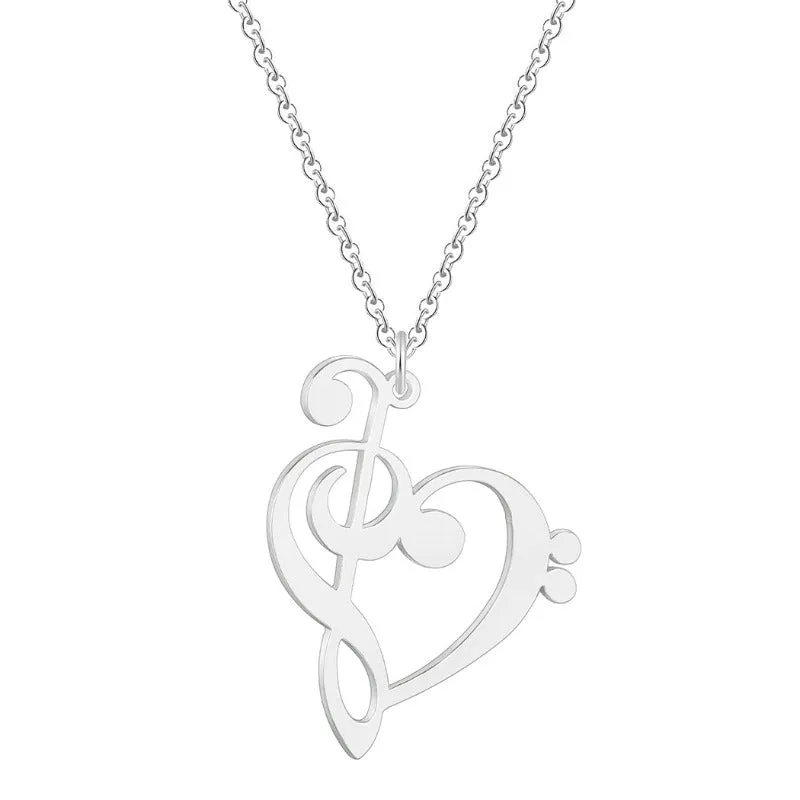 Luxury Gold Heart Pendant Necklace Women Link Chain Women Party Jewelry