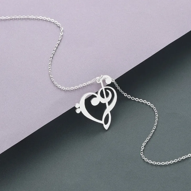 Luxury Gold Heart Pendant Necklace Women Link Chain Women Party Jewelry