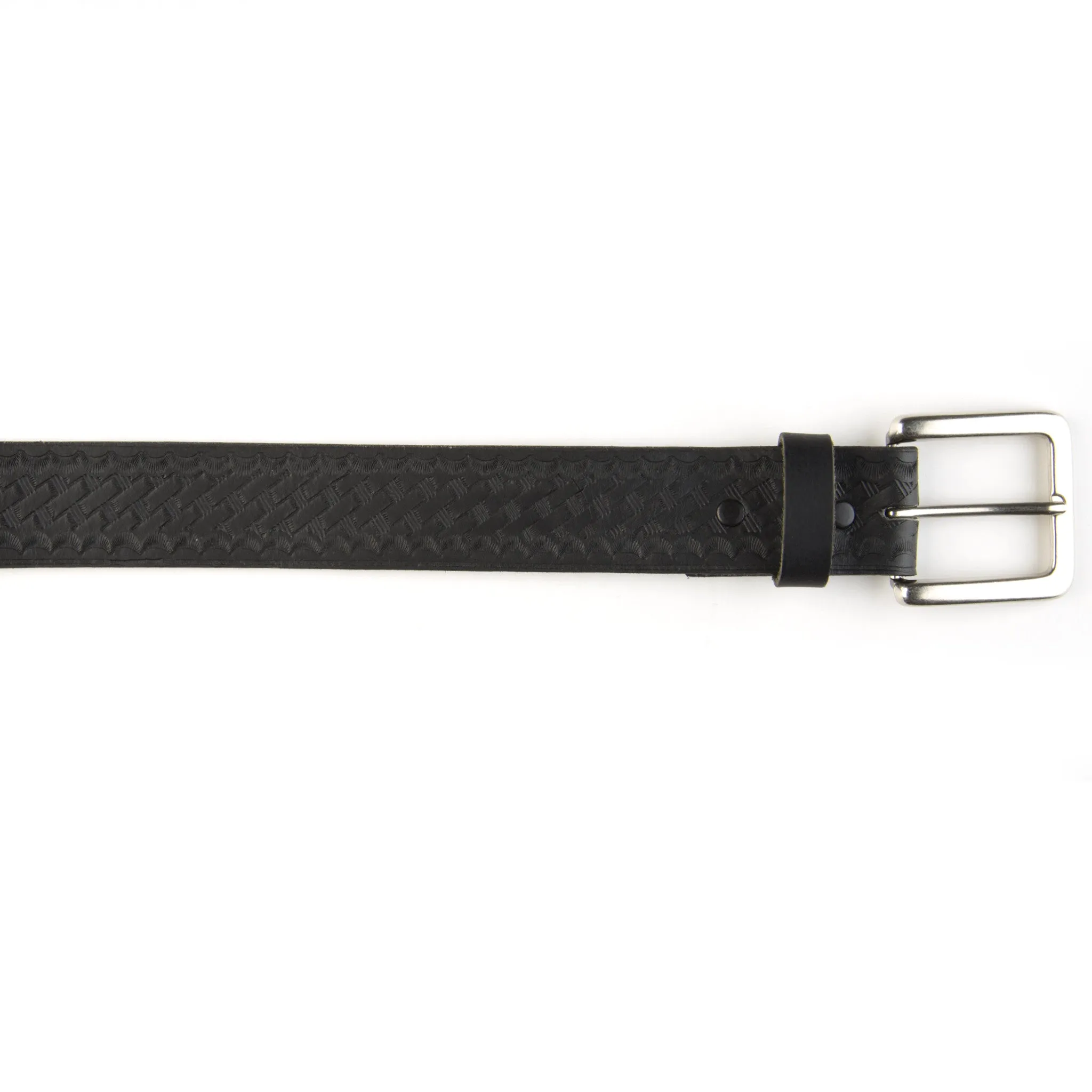 M108 1 1/2" Basket Weave Belt- Black