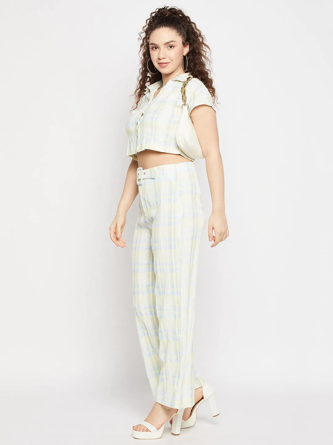 Madame Striped Aqua Co-Ord Set