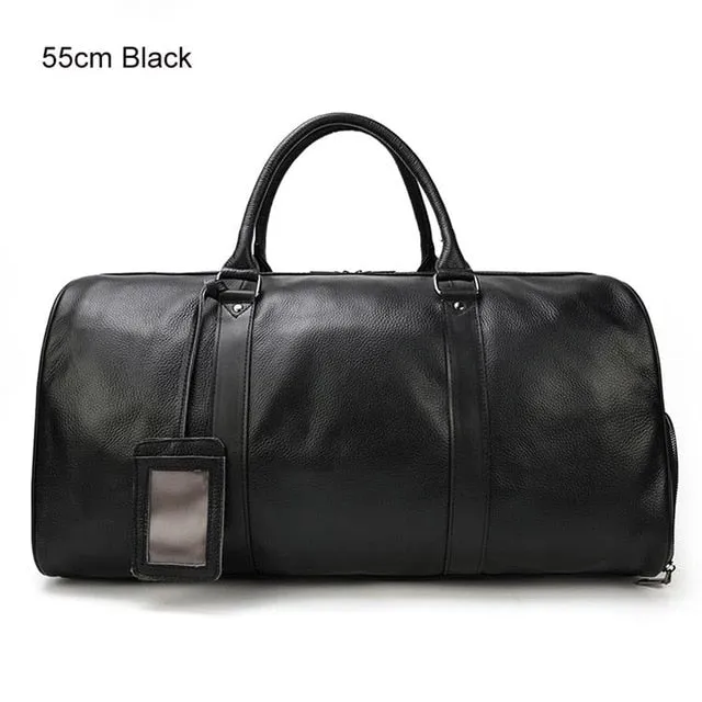 MAHEU Hot Genuine Leather Men / Women Travel Bag Soft Real Leather Cowhide Carry Hand Luggage Bags Travel Shoulder Bag Male Female