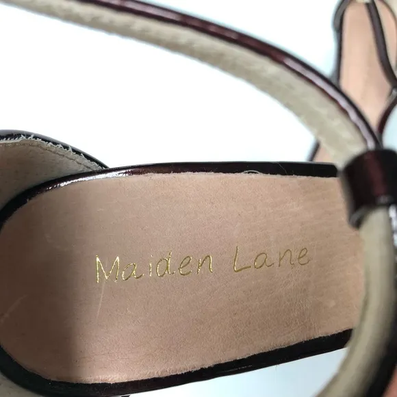 Maiden Lane Ella T-Strap Pointed Toe Heels