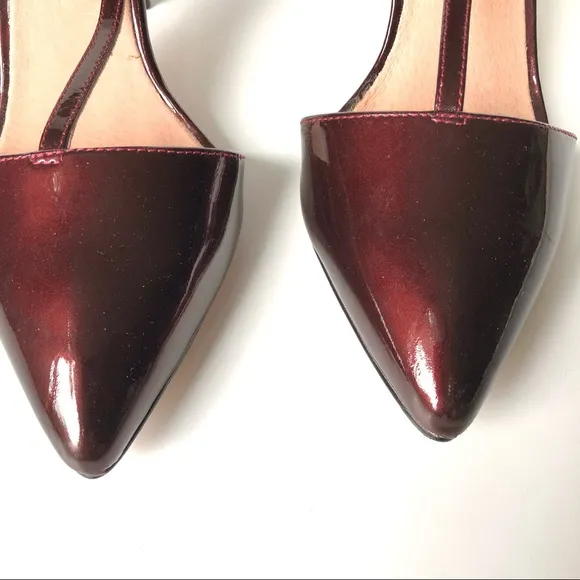 Maiden Lane Ella T-Strap Pointed Toe Heels