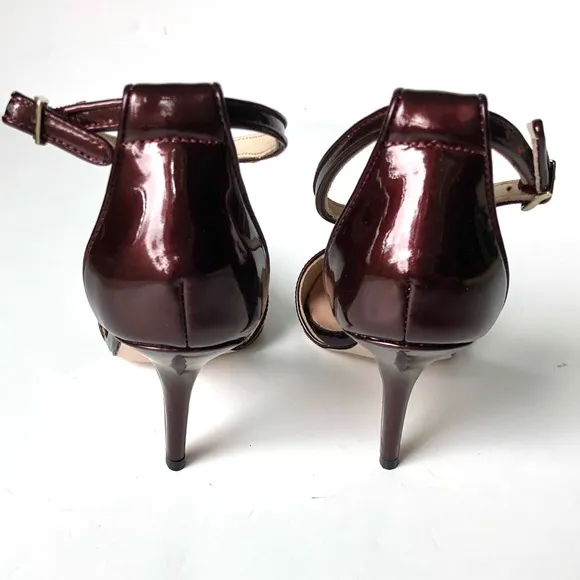 Maiden Lane Ella T-Strap Pointed Toe Heels