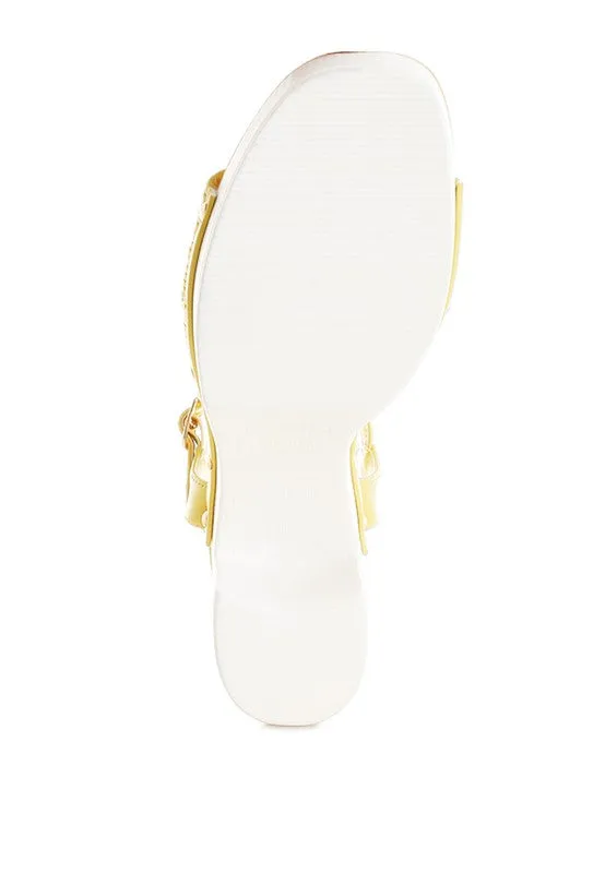 Mazaro Raffia Chunky Sandals