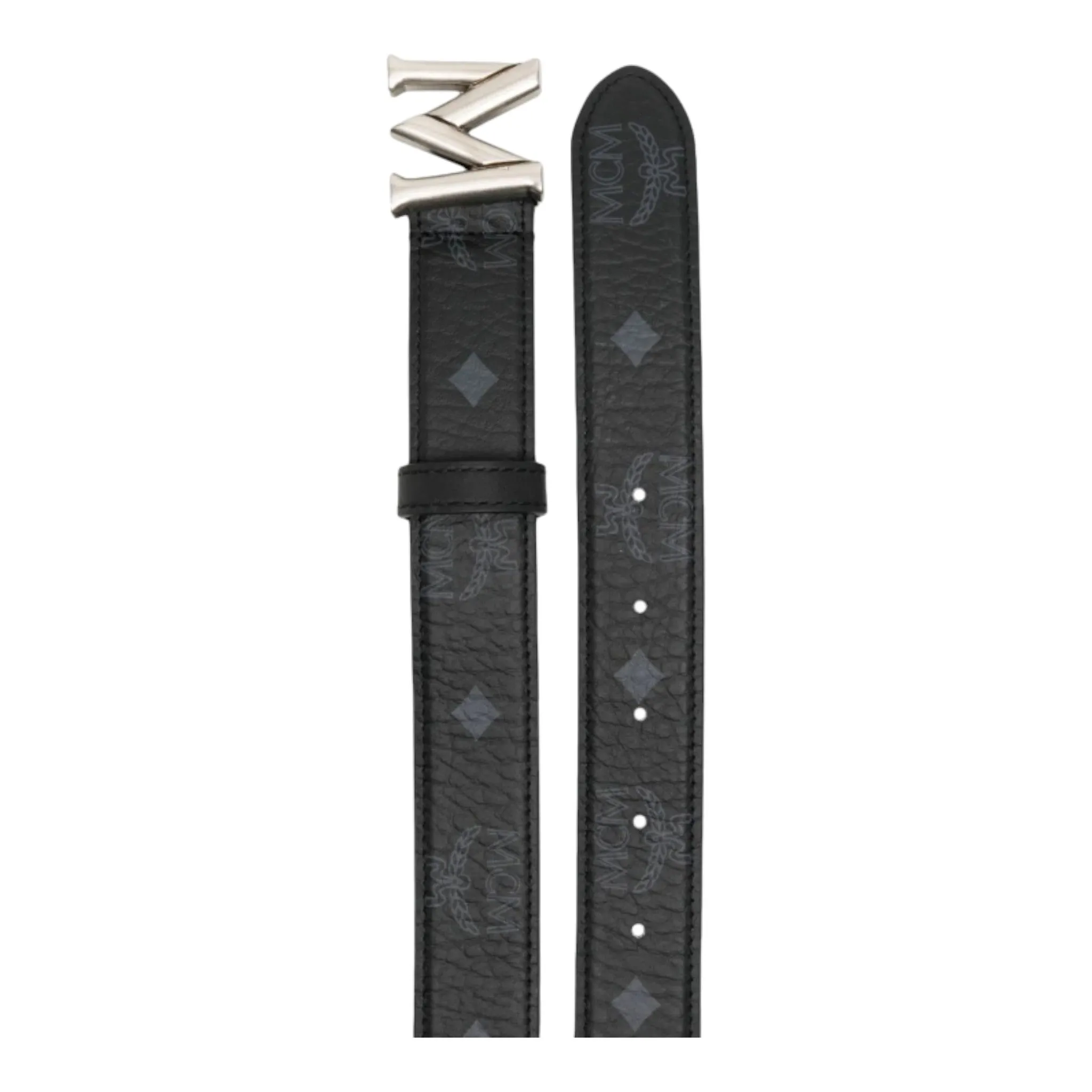 MCM Claus M Belt 1.5" in Visetos Black