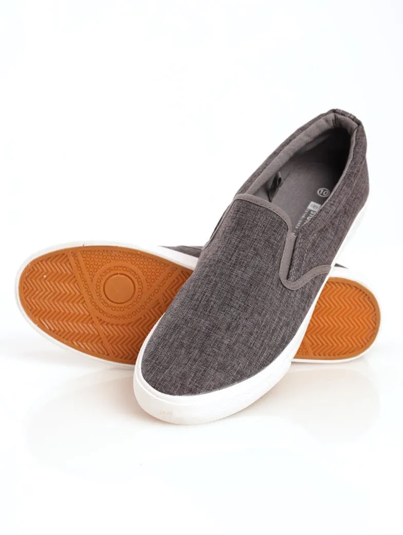 Men's Basic Slip-On Canvas Sneaker - Grey