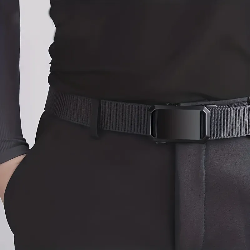 Men's Canvas Sports Belts with Automatic Buckles