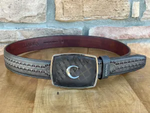 Men’s Cuadra Hand-painted engraved black western leather belt