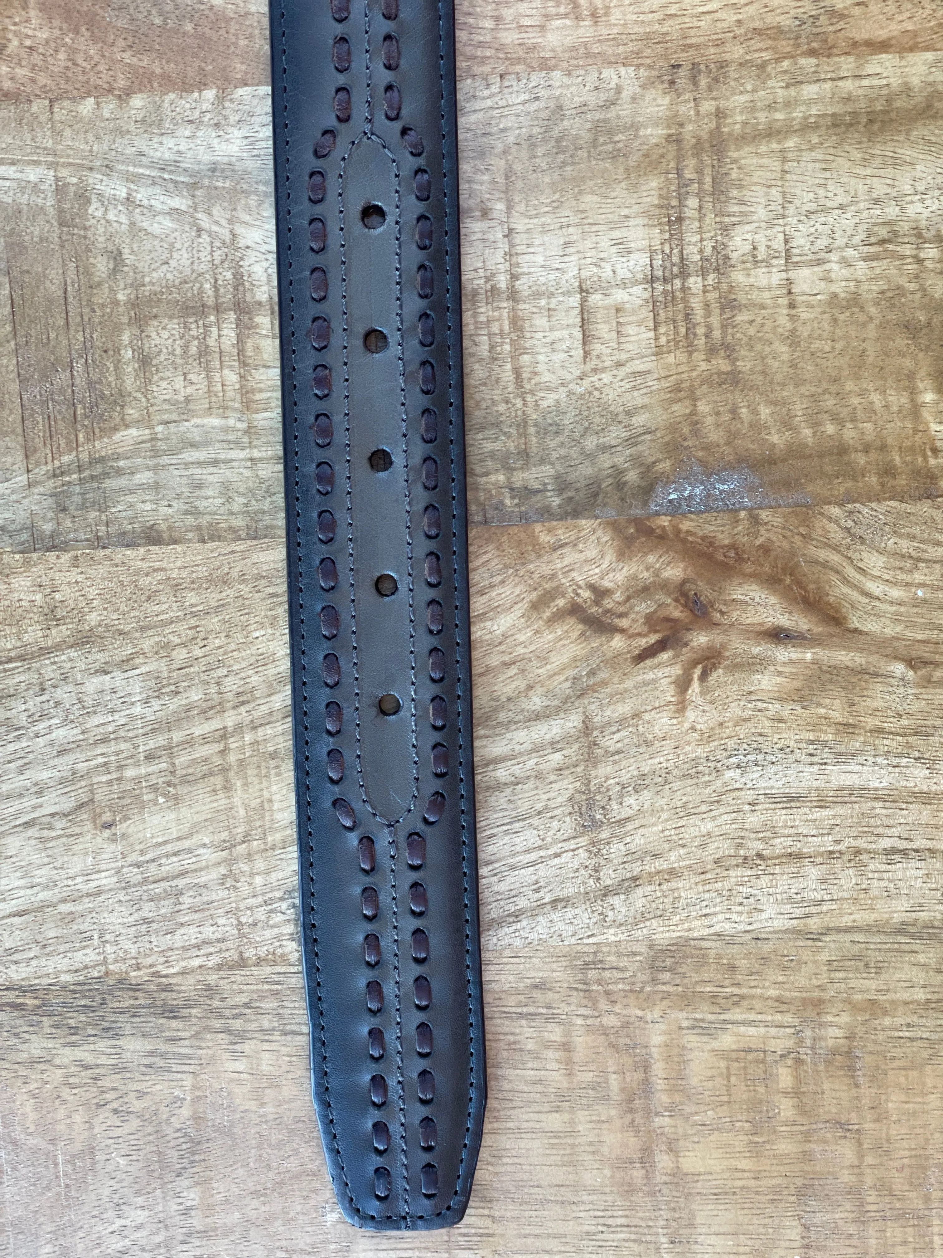 Men’s Cuadra Hand-painted engraved black western leather belt
