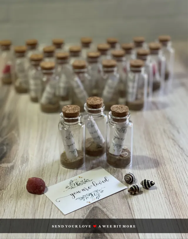 Message in a Bottle, Say I Love You to Mom, Dad, Grad, You Are Loved Note, Baby Gift, Note to Traveler, Send Your Love Instead of a Card