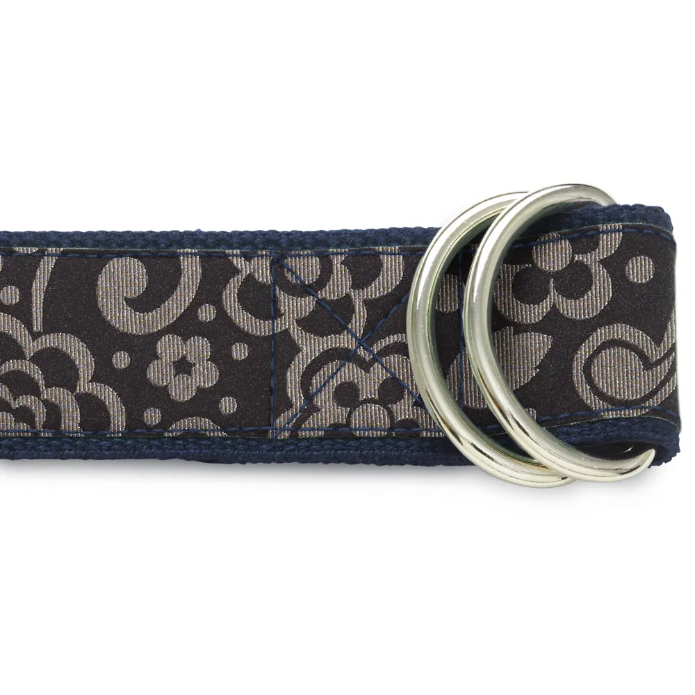Midnight Bloom - D-Ring Belts