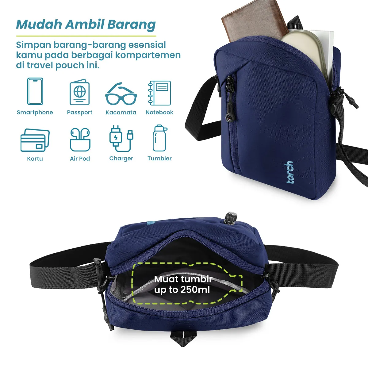 Mino Tas Selempang Daily Torch 2L