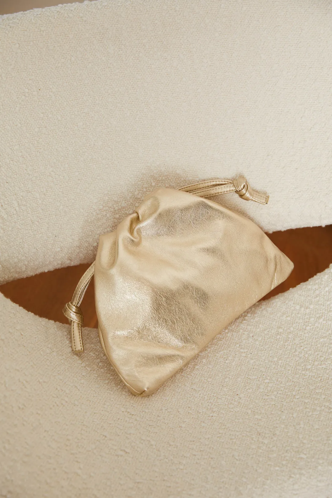 Monica Clutch in Champagne