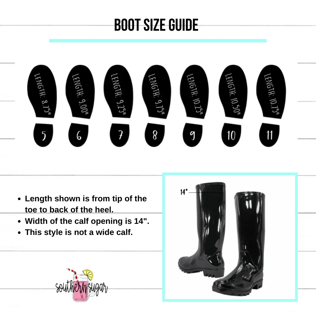 Monogrammed Rain boots | Southern Sugar Studio