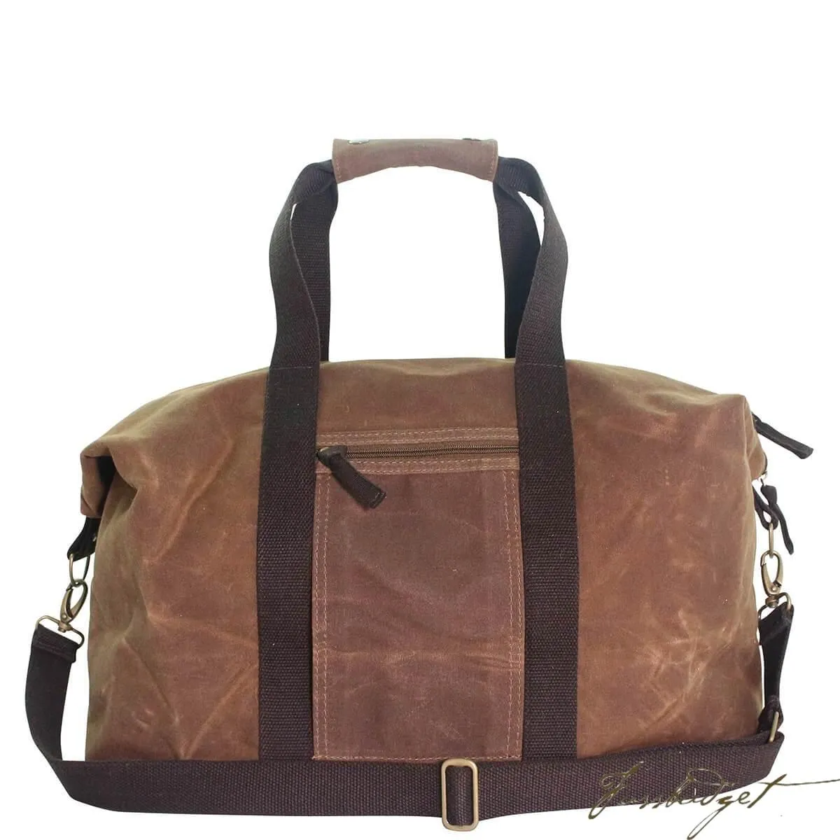 Monogrammed Waxed Canvas Voyager Bag