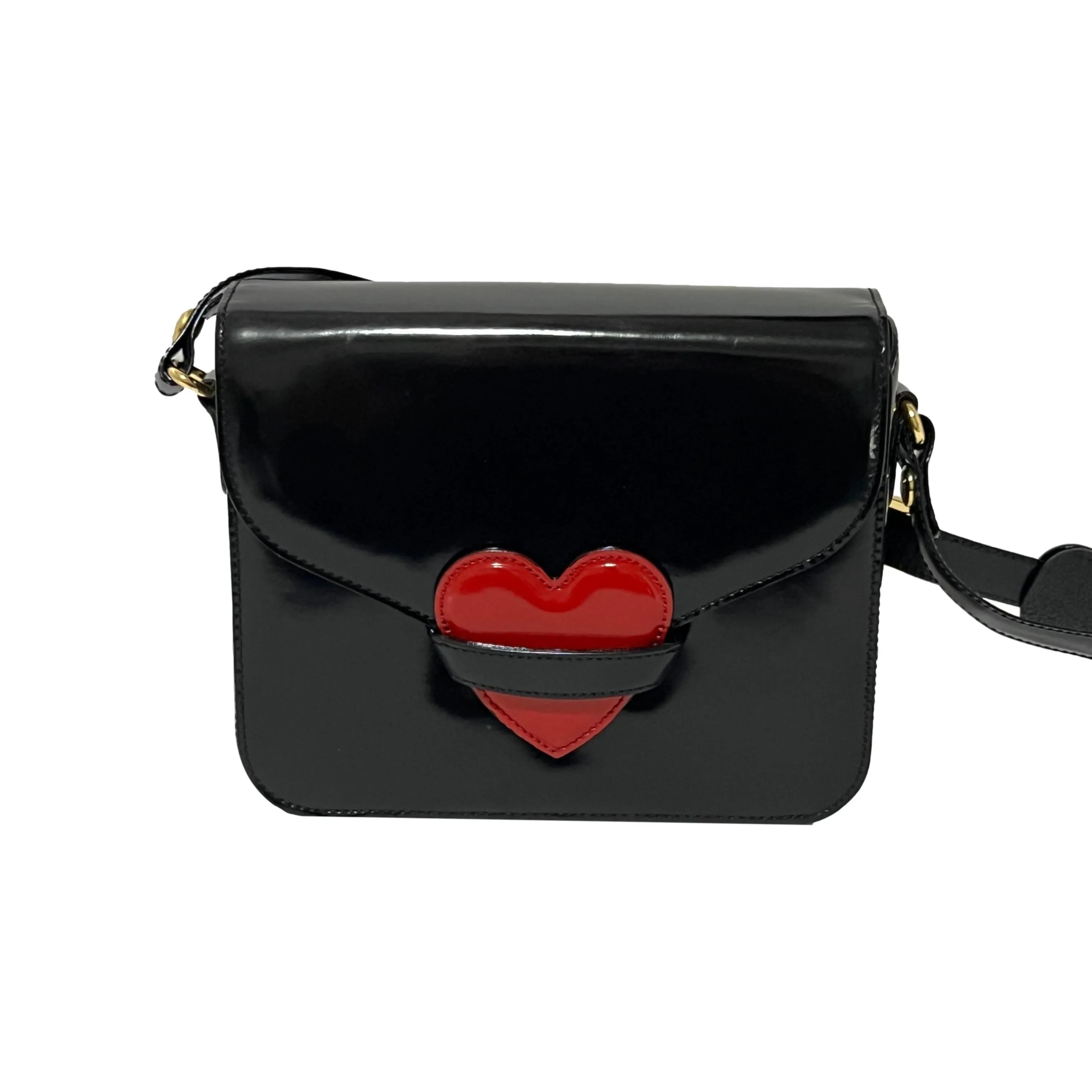 Moschino Black Heart Shoulder Bag