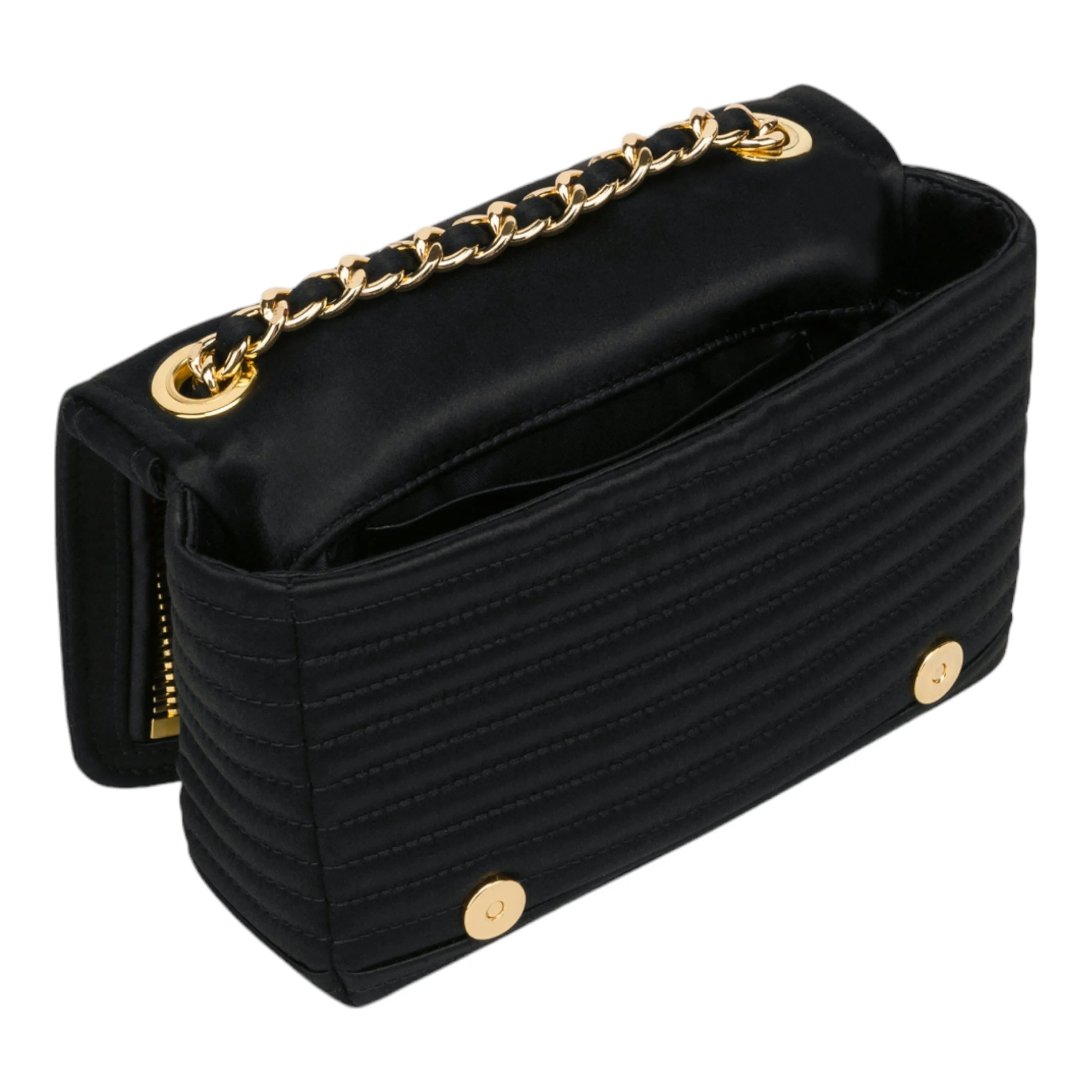 Moschino Satin Biker Bag In Love We Trust