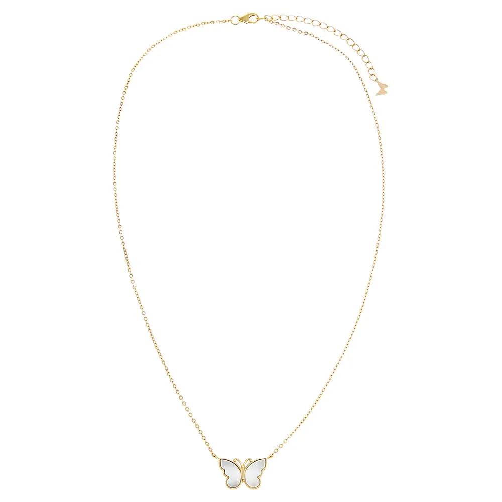 Mother Of Pearl Butterfly Necklace