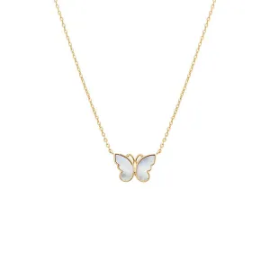 Mother Of Pearl Butterfly Necklace