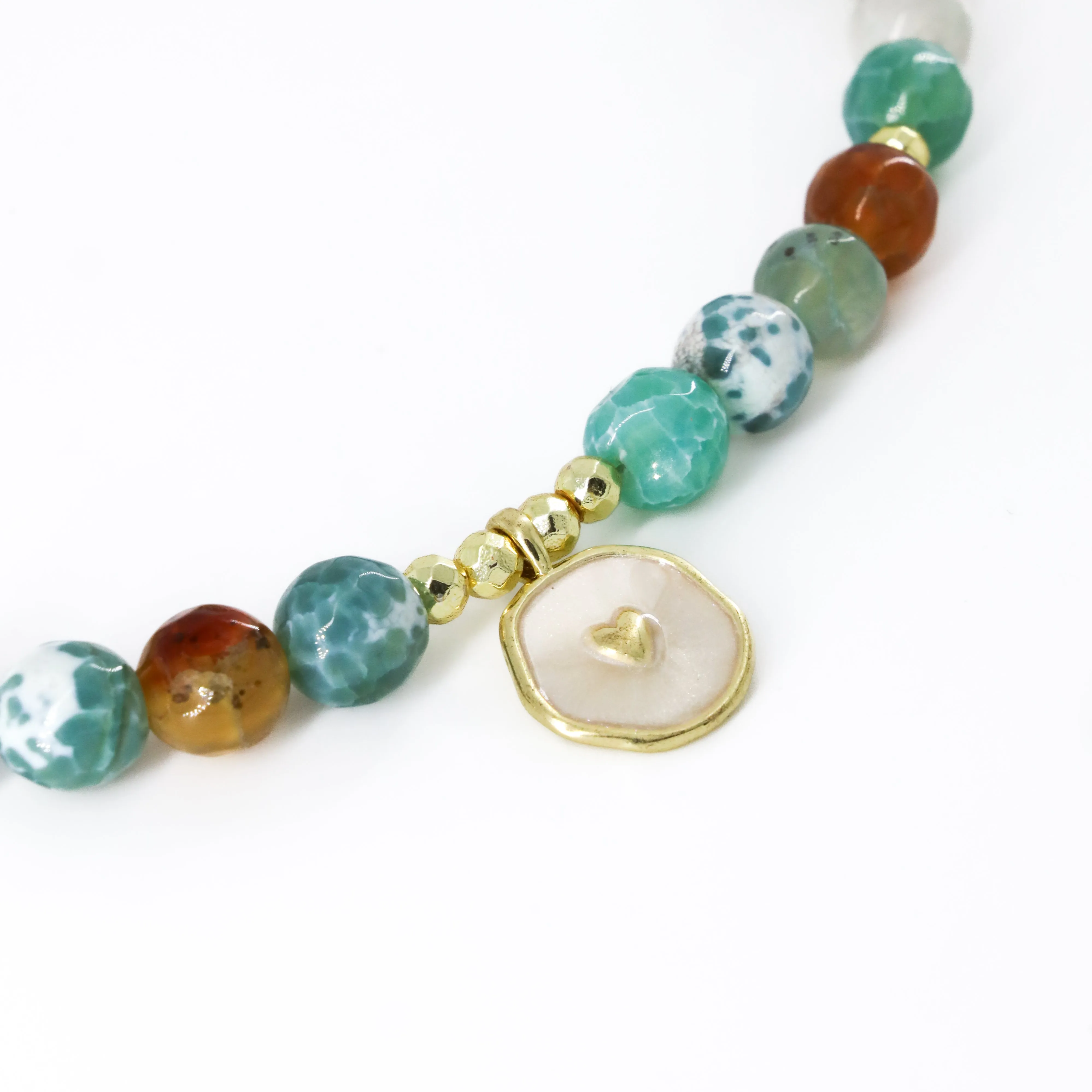 Multicolored Agate Beaded Choker
