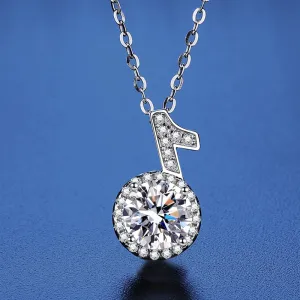 Music Note Moissanite Necklace
