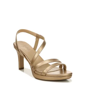 Naturalizer Womens Brenta Strappy Platform Dress Sandal Bronze Pearl 9 M