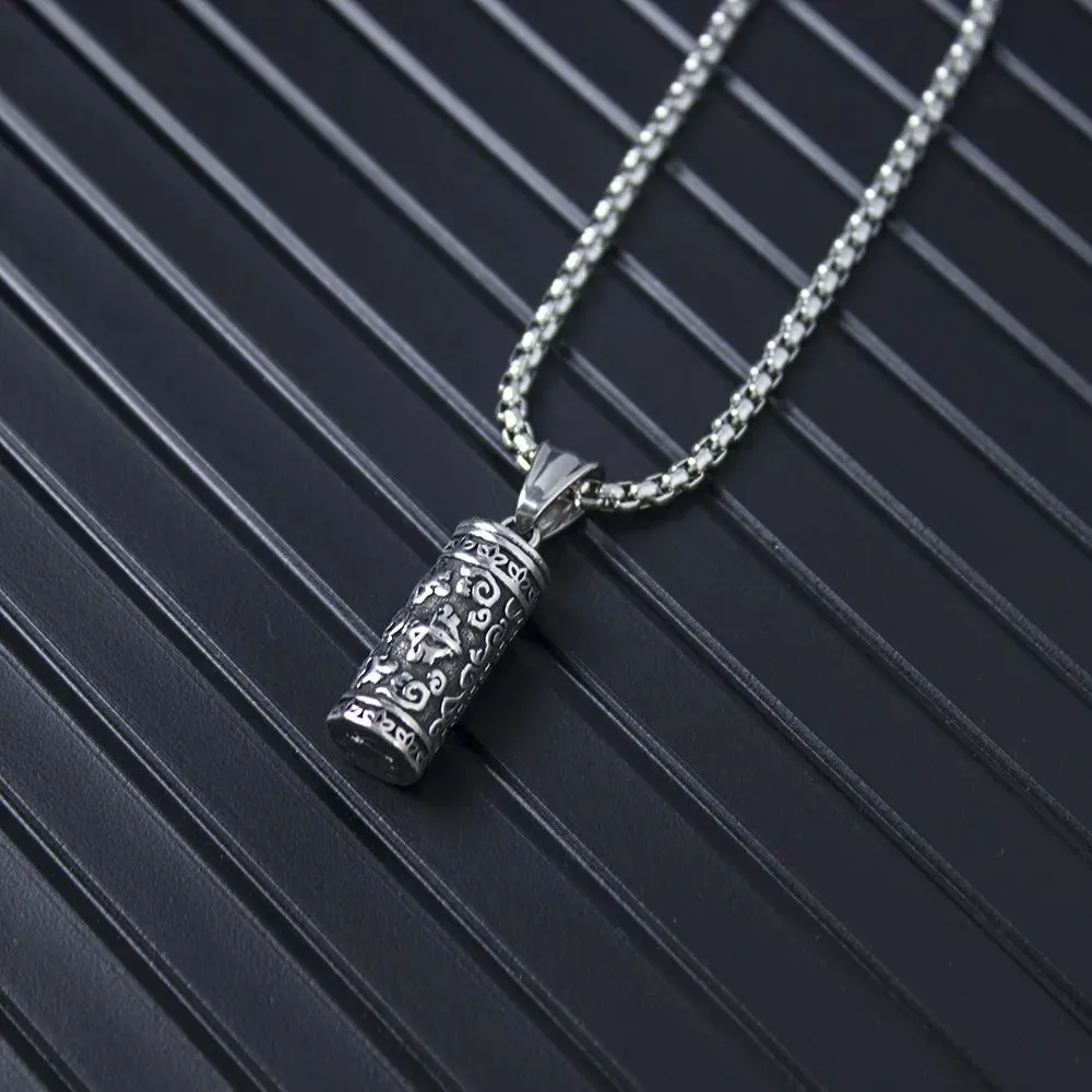 Neo-Gothic Inverted Punk Cross Satanic Pendant Necklace - Black