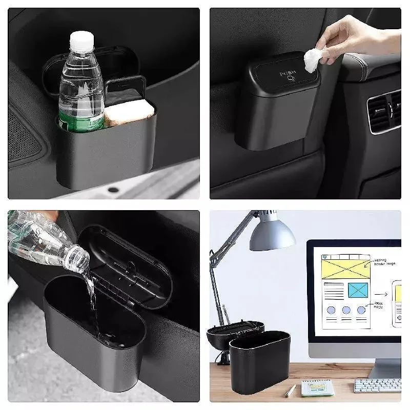New 3Pcs Car trash can (with lid) contains 60 (300) garbage bags, small leak-proof