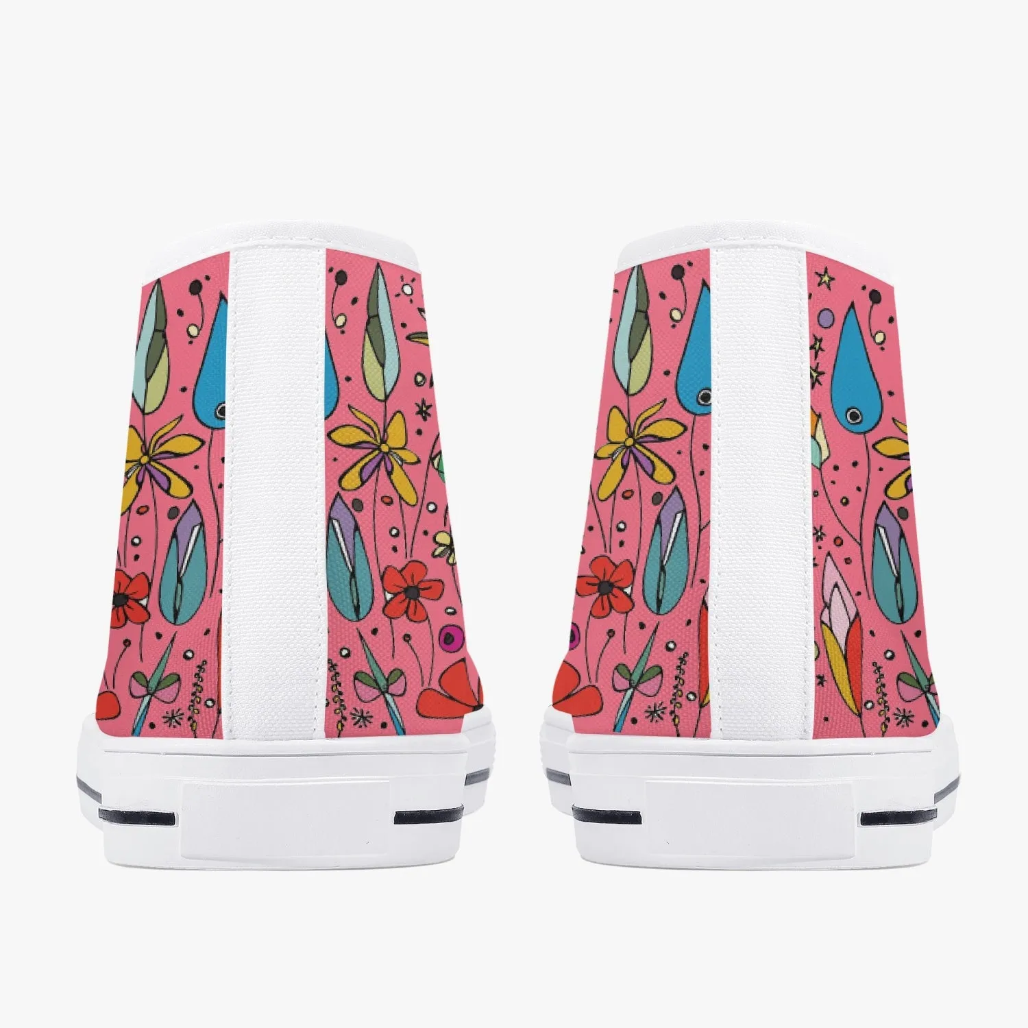 niche era Women's Classic High-Top Canvas Shoes - White/Black