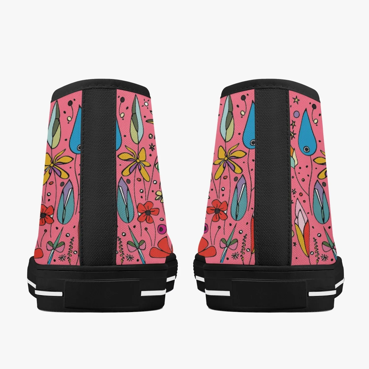 niche era Women's Classic High-Top Canvas Shoes - White/Black