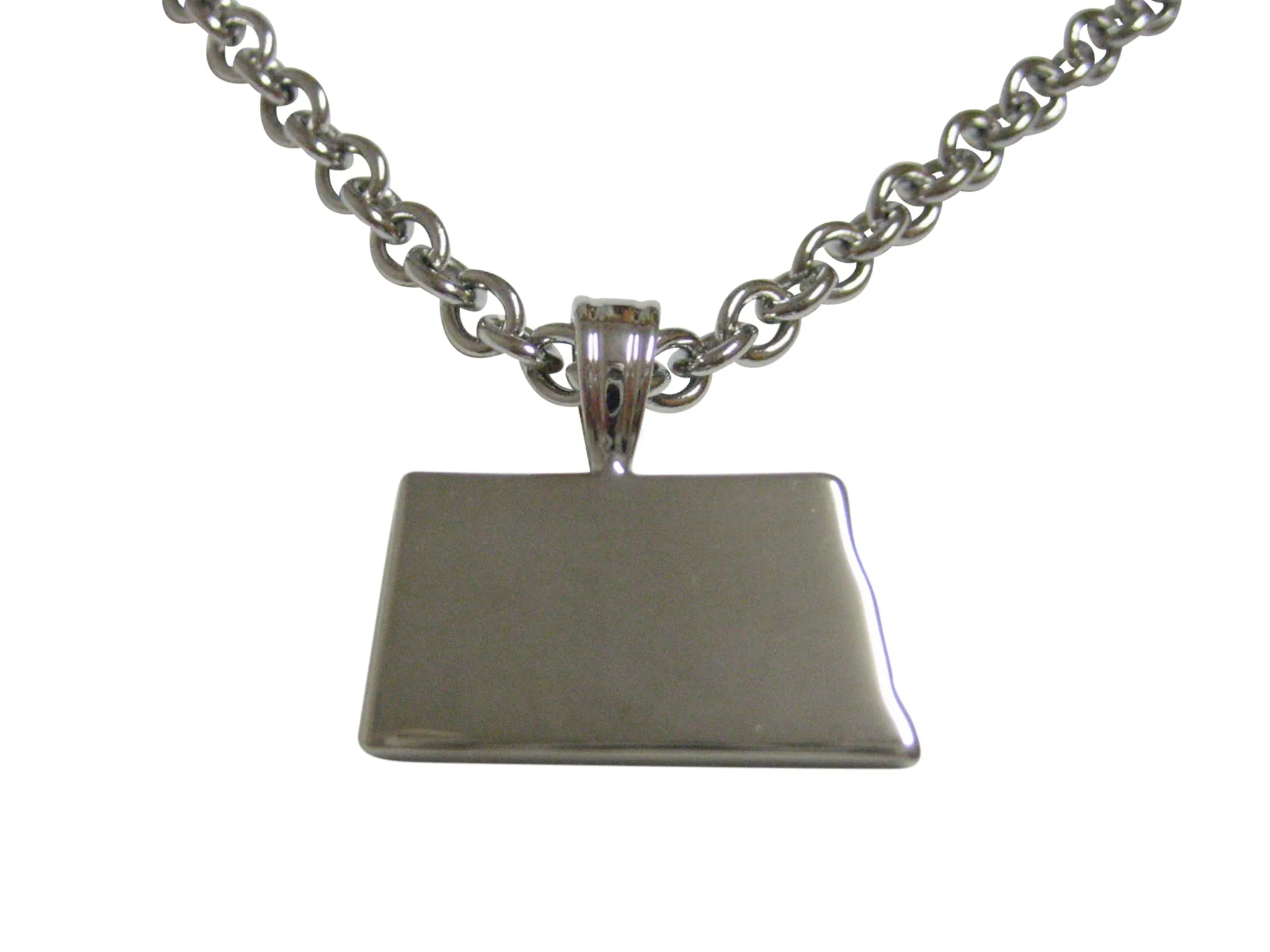 North Dakota State Map Shape Pendant Necklace