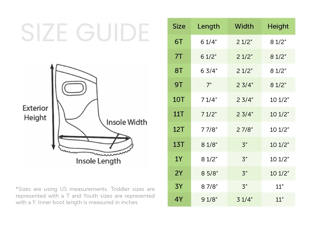 Oaki Kids Neoprene Rain & Snow Boots in Forest Green