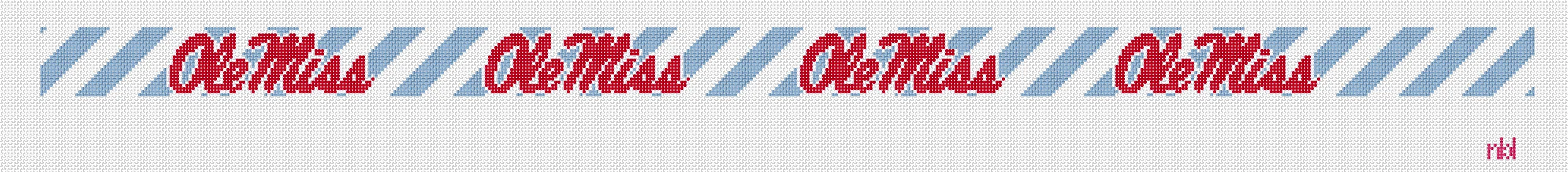 Ole Miss Striped Belt or Purse Strap