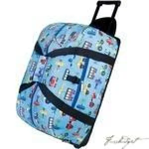Olive Kids Trains, Planes & Trucks Rolling Duffel Bag