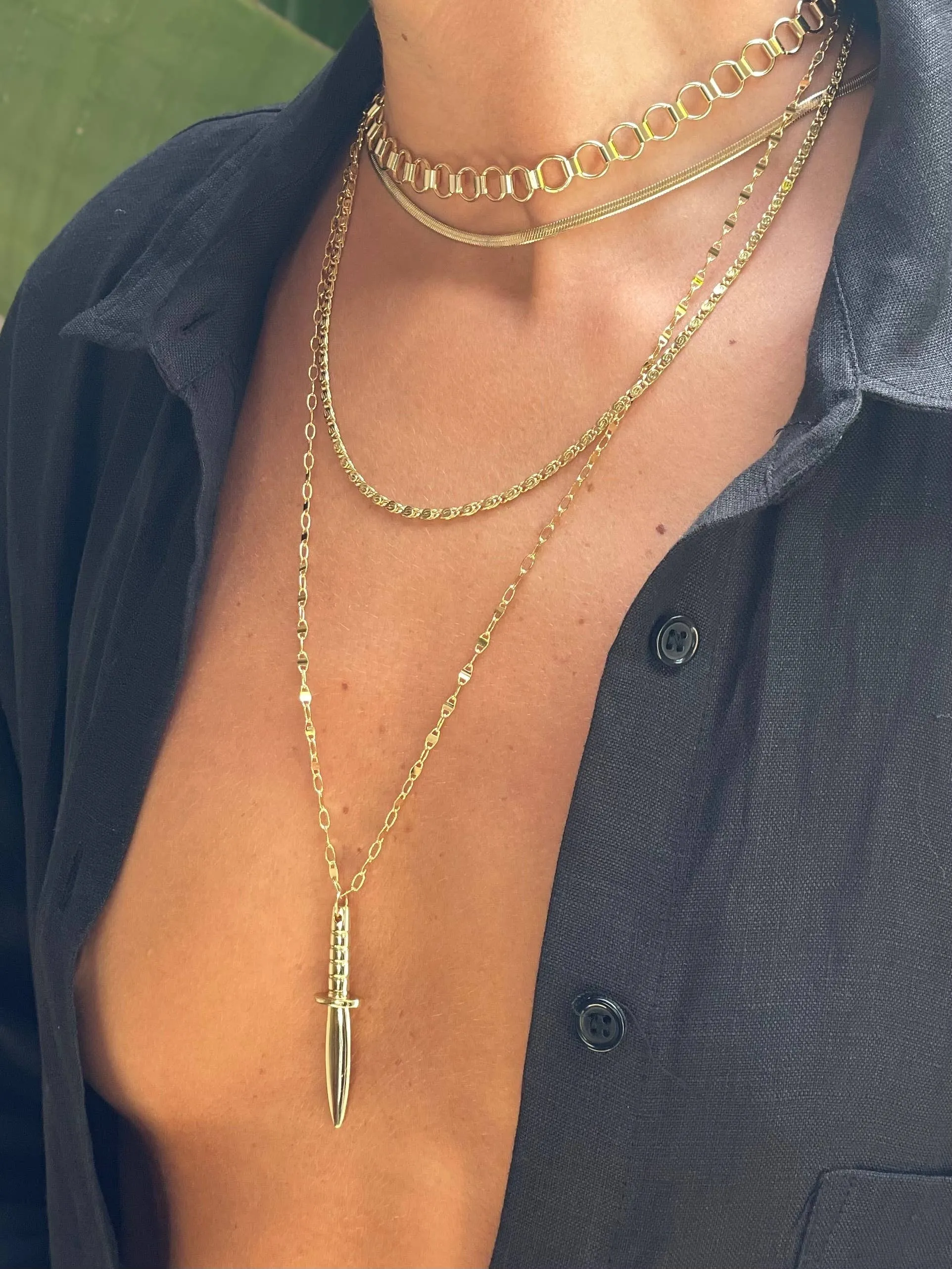One in A Million Silver Choker Necklace: 15" / Gold Filled