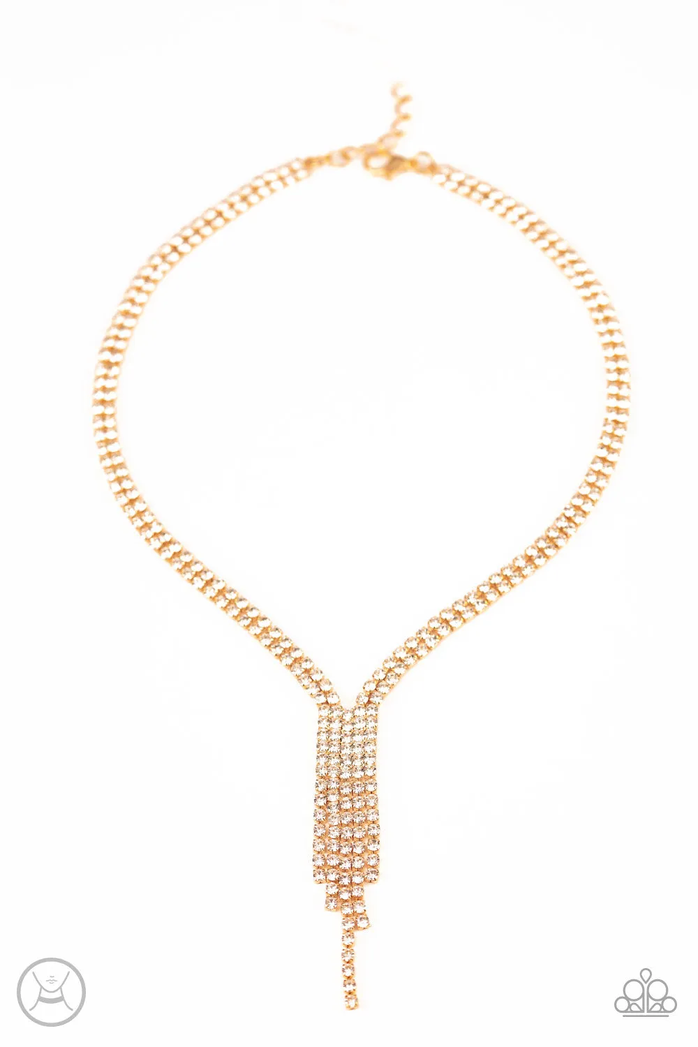 Paparazzi - Double The Diva - Gold Necklace