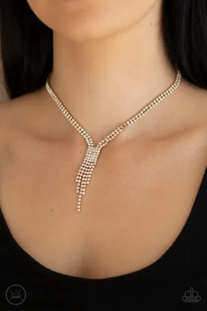 Paparazzi - Double The Diva - Gold Necklace