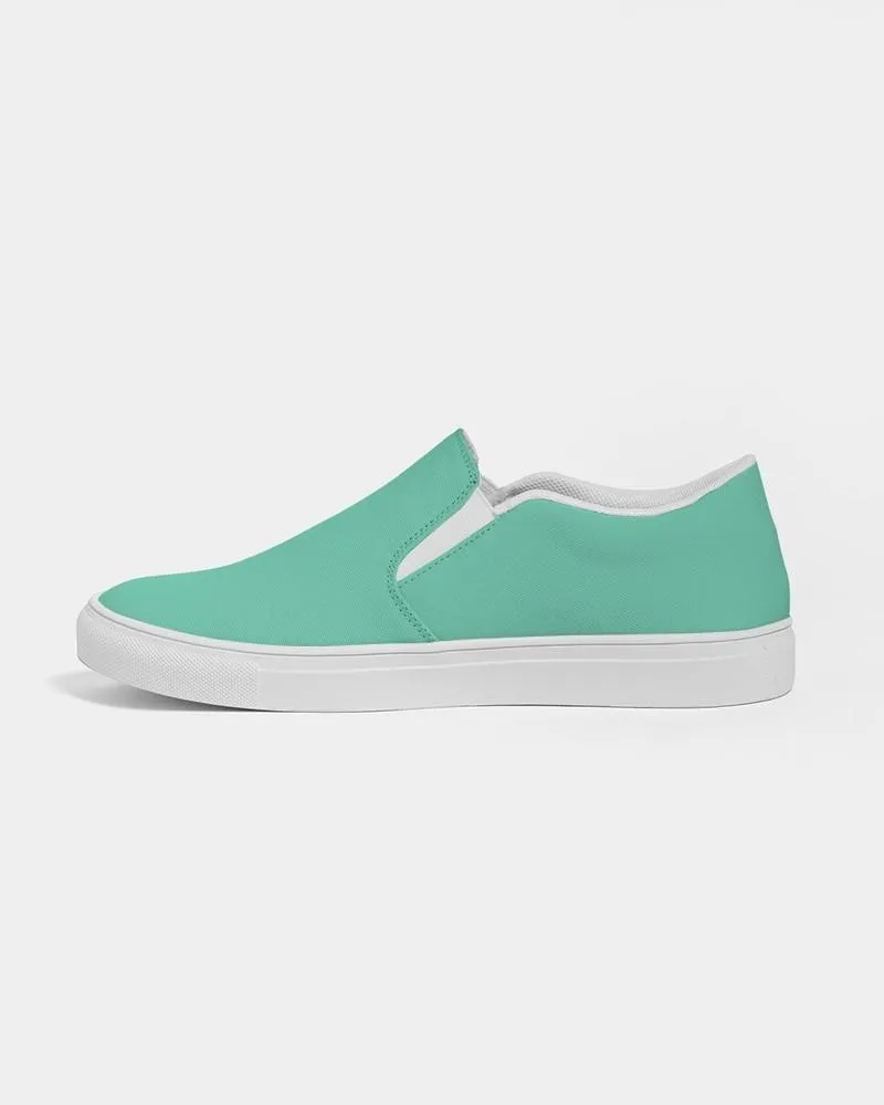 Pastel Cool Green Slip-On Canvas Sneakers | Men's | Bright Pastel Cool Green | C60M0Y45K0