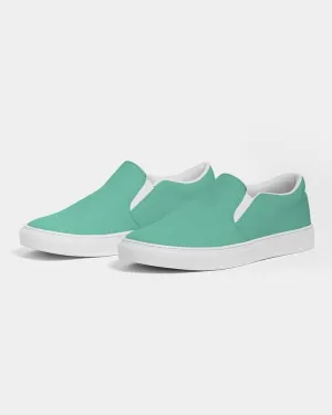 Pastel Cool Green Slip-On Canvas Sneakers | Men's | Bright Pastel Cool Green | C60M0Y45K0