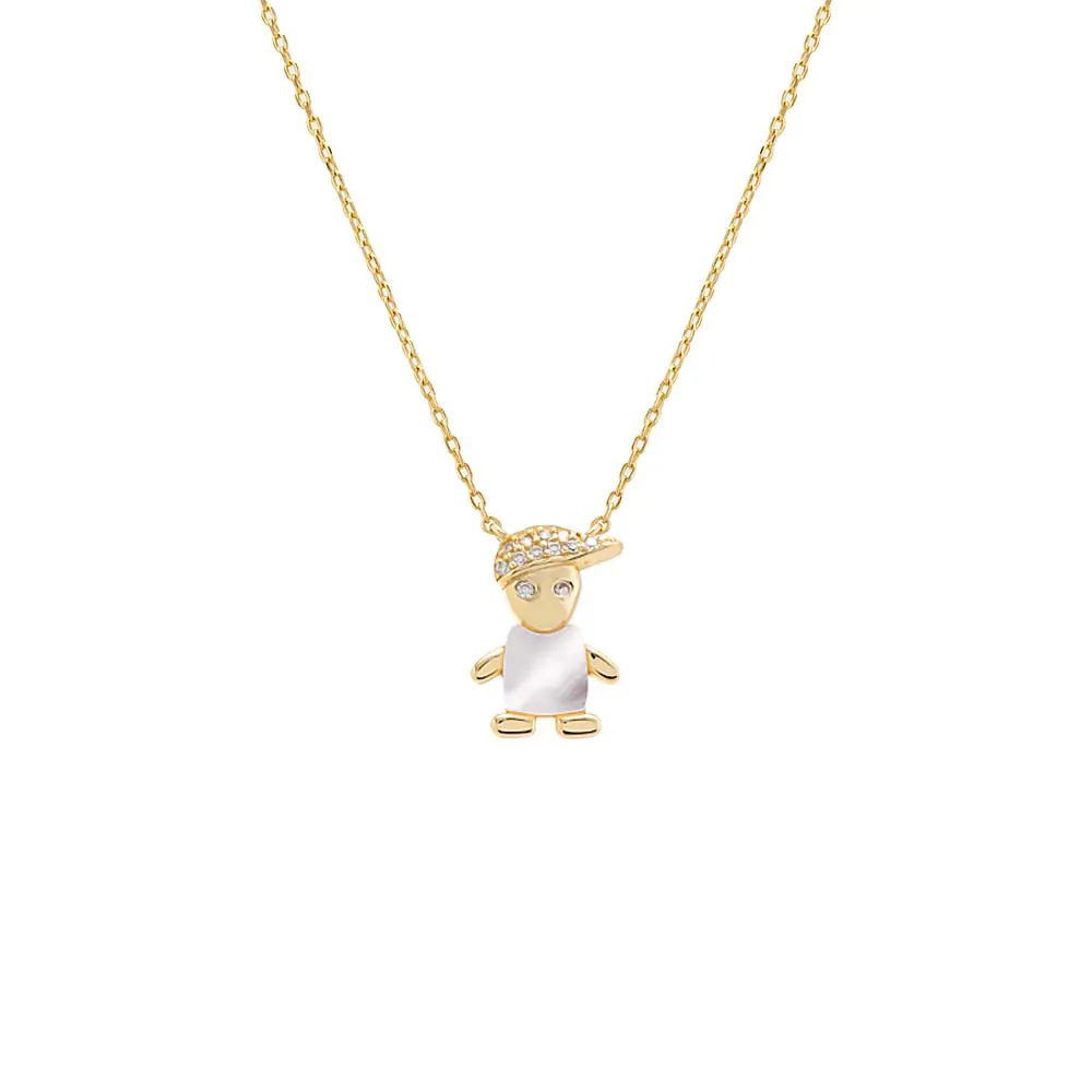 Pavé & Mother Of Pearl Kids Necklace