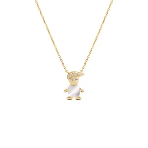 Pavé & Mother Of Pearl Kids Necklace